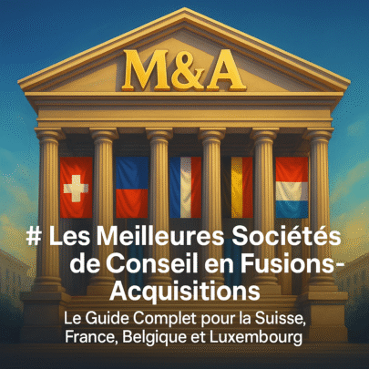Les Meilleures Sociétés de Conseil en Fusions-Acquisitions : Le Guide Complet pour la Suisse, France, Belgique et Luxembourg Reussir sa transmission d'entreprise Les Meilleures Sociétés de Conseil en Fusions-Acquisitions : Le Guide Complet pour la Suisse, France, Belgique et Luxembourg Reussir sa transmission d'entreprise